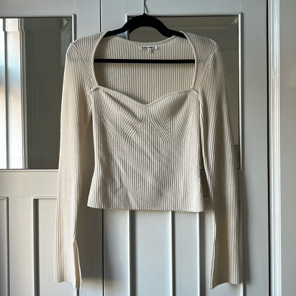 Reformation Glenna Cashmere Sweater - M